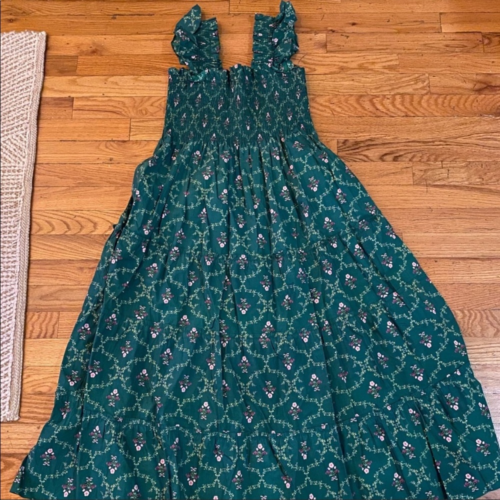 Emerald Trellis Ellie Nap Dress - Medium EUC